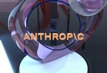 شعار Anthropic في صورة مرتبطة بالذكاء الاصطناعي