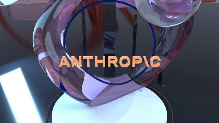 شعار Anthropic في صورة مرتبطة بالذكاء الاصطناعي