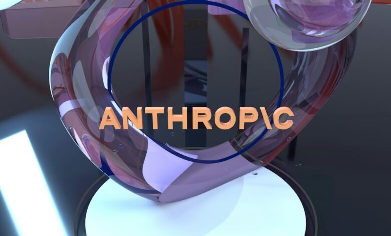 شعار Anthropic في صورة مرتبطة بالذكاء الاصطناعي