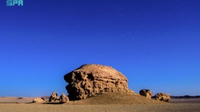 صخرة أم حصاة المعروفة بحصاة الحنظلية في منطقة الحدود الشمالية