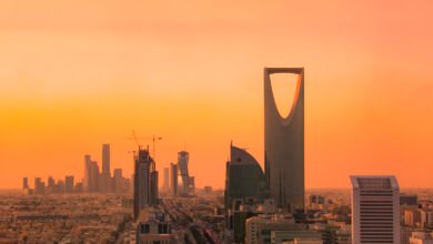 أفق مدينة الرياض ومركز الملك عبدالله المالي حيث مقر تداول السعودية