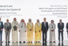 مراسم توقيع عقود توسع أرامكو في مشروع الجافورة وشبكة الغاز الرئيسية