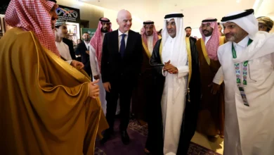 جياني إنفانتينو رئيس FIFA خلال حضوره مباراة السعودية والكويت في خليجي 27 بجدة